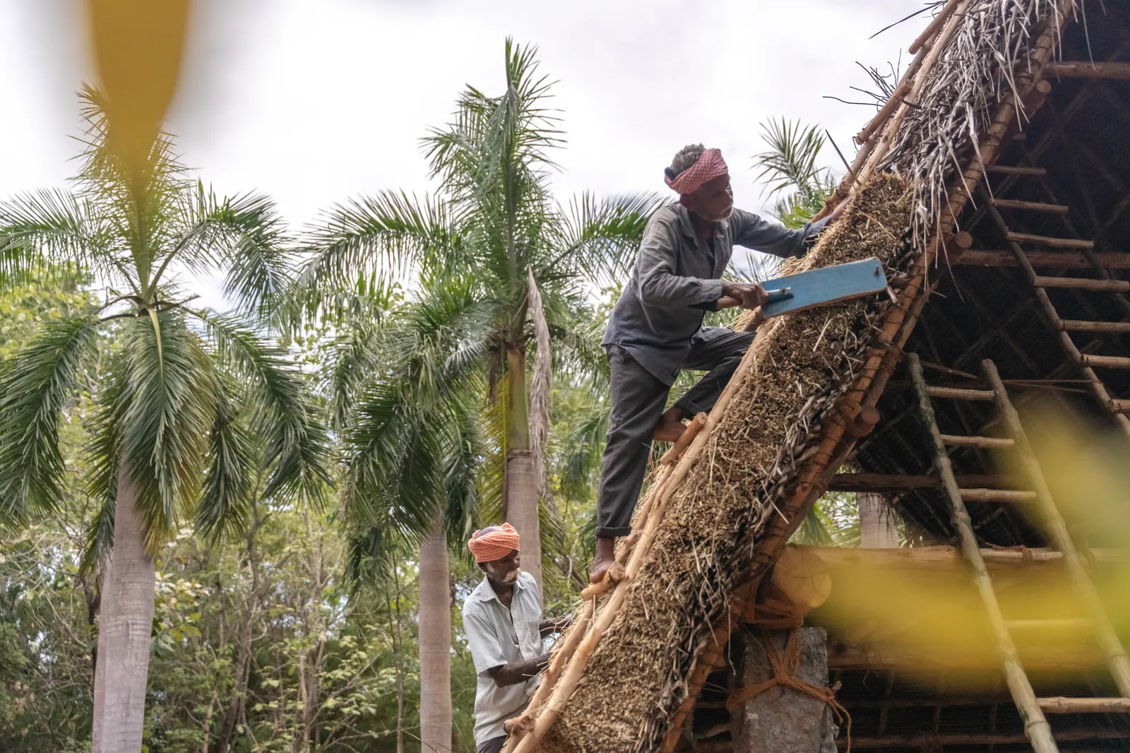 A Keeth House woven from leaves and reeds