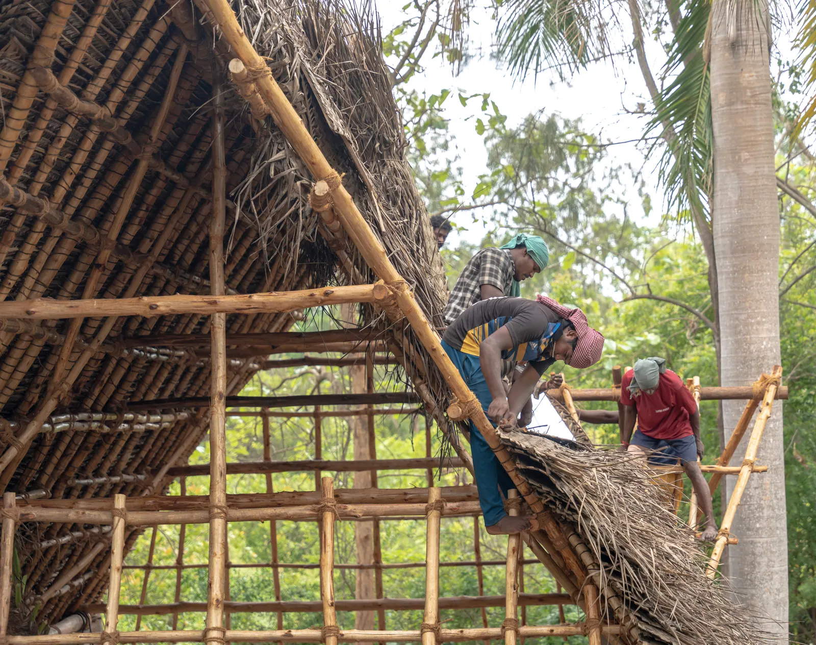 Tending to a Keeth House after the rains